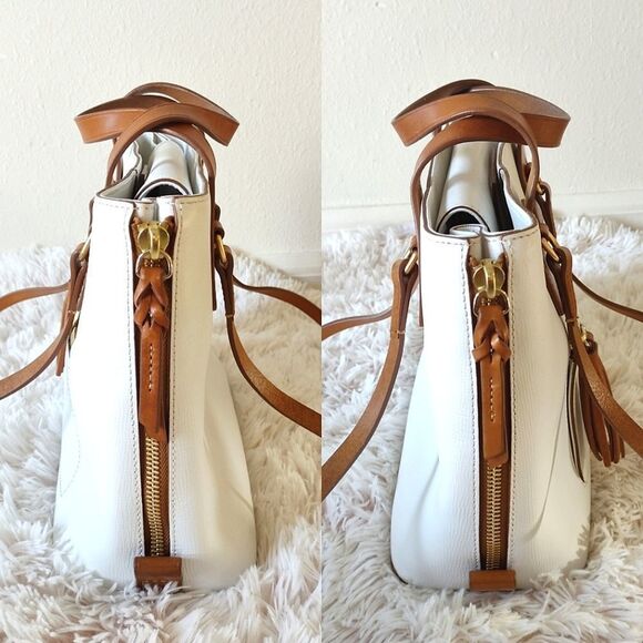 Dooney & Bourke Morgan White Pebbled Shoulder Bag - Picture 4 of 8